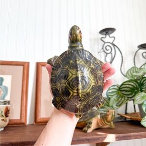 vintage 40’s Brush McCoy pottery hand-painted turtle